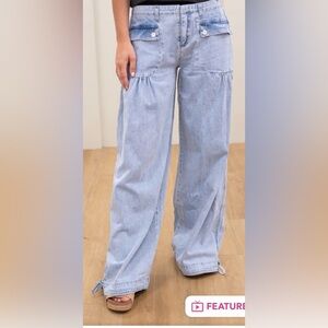 Bibi light denim pants XL with adjustable bottom